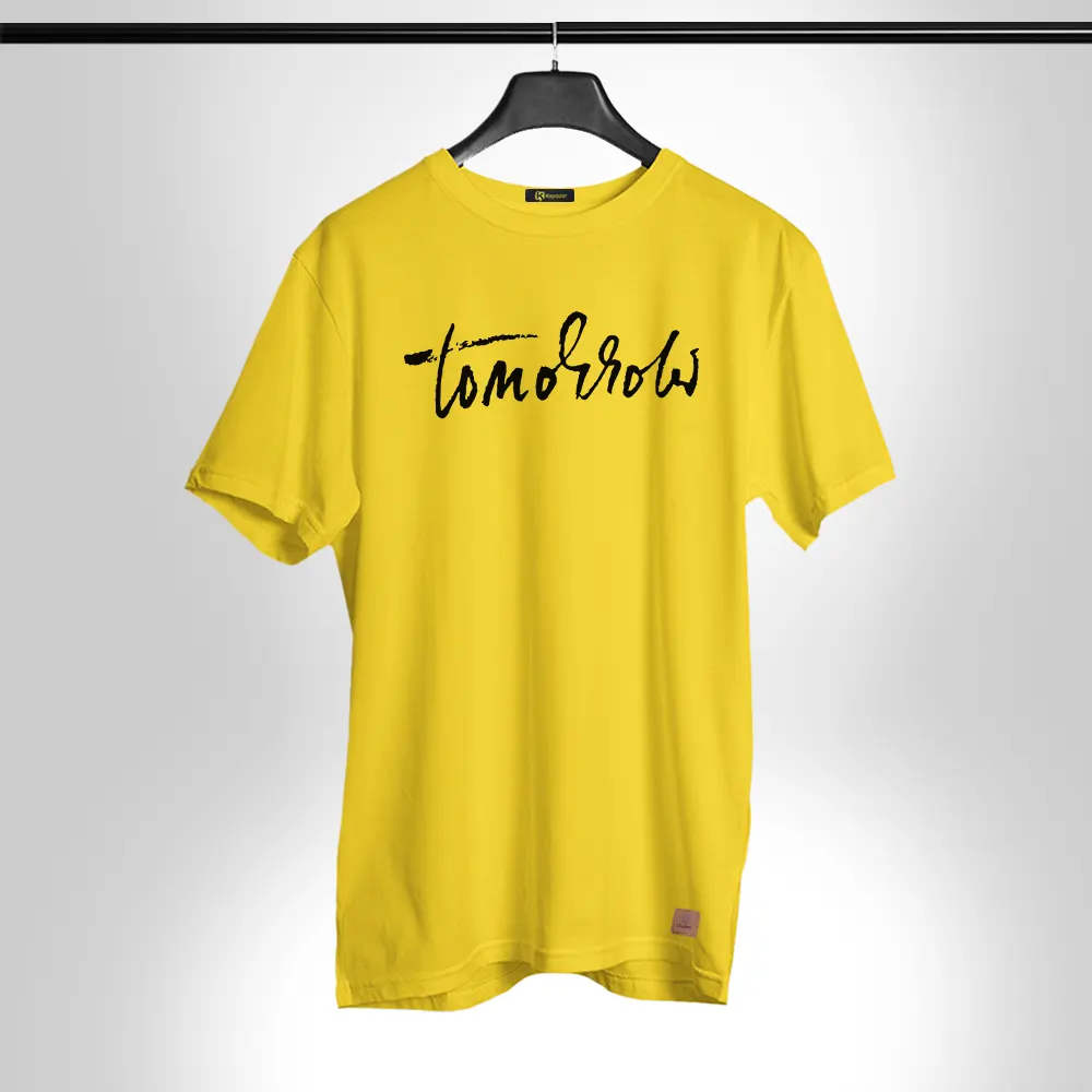 Tomorrow Half Sleeves Permanent Print T Shirt
