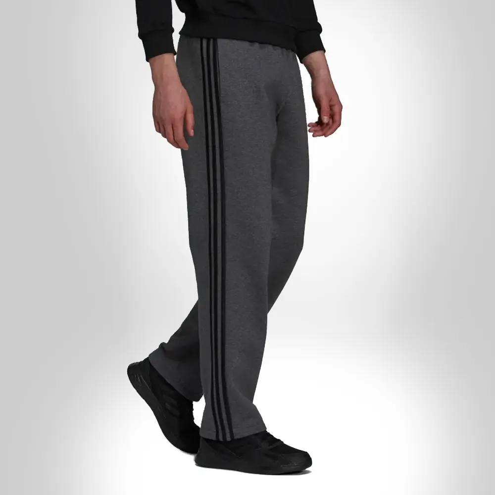 Men's Straight Pattern 3-Striped Trouser Charcoal Black
