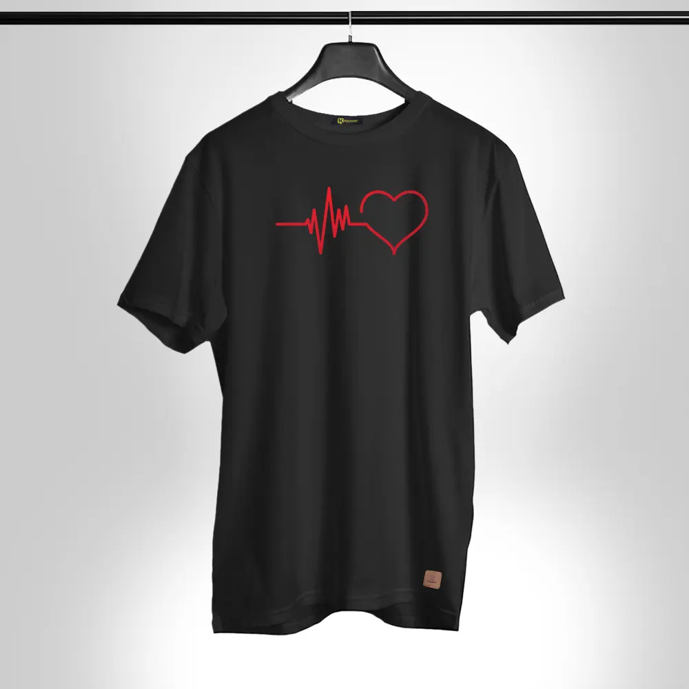 Heart Beat Permanent Print Round Neck Tees Doctor 004