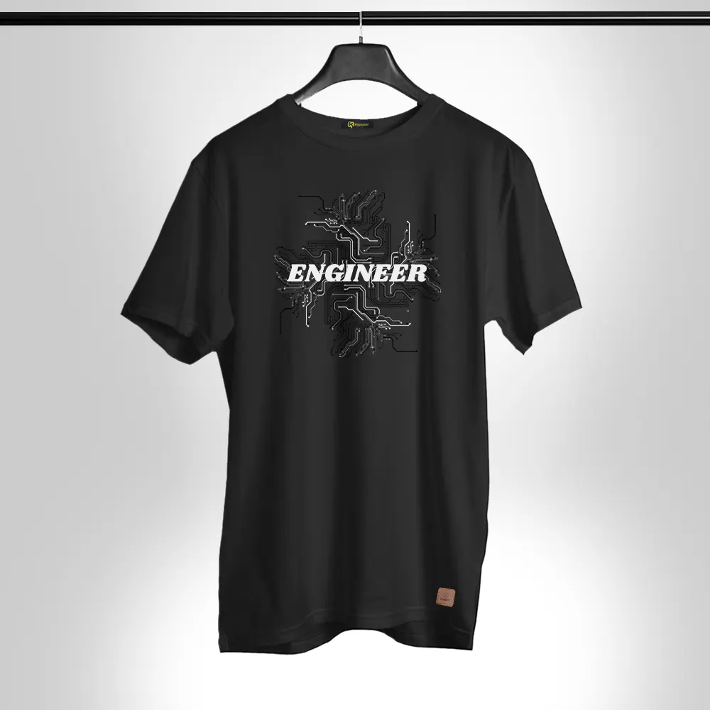 Engineer Permanent Print Round Neck T Shirt Engineer 023