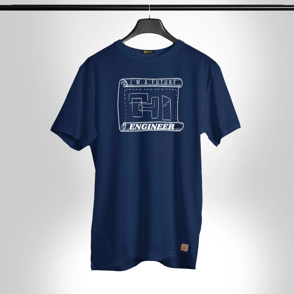 I Am Future Engineer Permanent Print Round Neck T Shirt Engineer 019