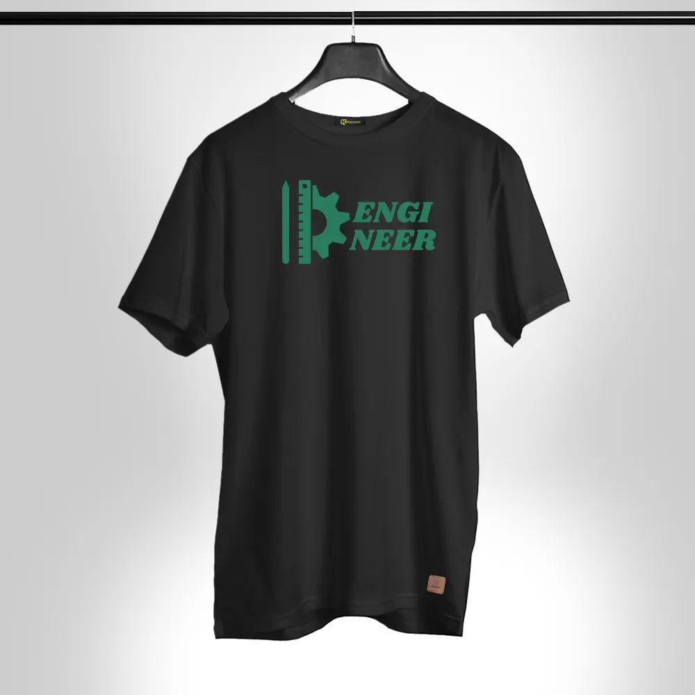 Engineer Permanent Print Round Neck T Shirt Engineer 018