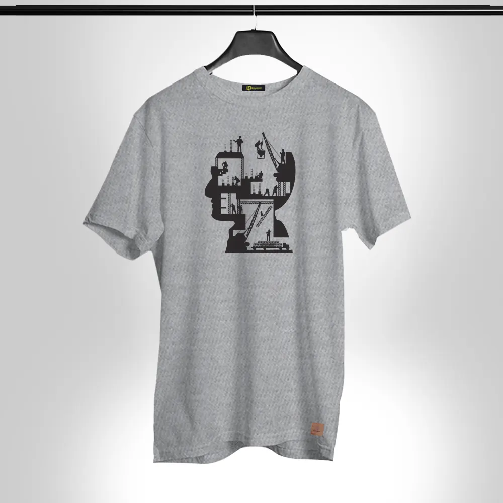 Civil Work Permanent Print Round Neck T Shirt Engineer 012