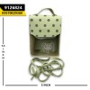 Vertical Mobile Pouch Polka Dot Green
