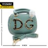 Fancy Logo Hand Bag Green