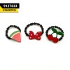 Kids Rubber Ties W.Melon N Bow (Pack Of 3)