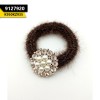 Hair Scrunches Brown Pearl Flower