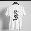 Men's T-Shirt Round Neck Black Dragon (Permanent Print)